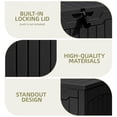 thumbnail image 5 of Dextrus 31 Gallon Resin Outdoor Storage Box, Waterproof Lockable Deck Box for Patio, Garden, Pool Supplies and Package Delivery, Outdoor Organizer, Black, 5 of 10