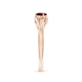 thumbnail image 3 of ANGARA Lab Grown Ruby and Lab Diamond Split Shank Ring for Women in 14K Rose Gold (Size-5x3mm) | July Birthstone, Birthday, Anniversary, Jewelry Gift for Women | Lab-Grown Ruby Ring, 3 of 7