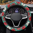 thumbnail image 3 of Yuyamidu Red White Hibiscus Auto Steering Wheel Cover for Women Sedan Vehicle Accessories Anti-Slip Car Steering Wheel Protector, Breathable and Sweat Absorption, 3 of 7