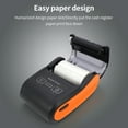 thumbnail image 3 of Printer Portable Receipt Printer 58mm Mini Thermal Printing Wireless BT USB Connection 203dpi Mobile Printer with 2 Inch Thermal Paper Roll Compatible with /iOS/ System, 3 of 7