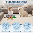thumbnail image 6 of Solid Textured Living Room Rugs 8x10 Large Washable Modern Accent Rugs, Stain-Resistant Contemporary Indoor Carpet, Soft Low Pile Floor Mat for Bedroom, Kitchen, Office, Beige Grey, 6 of 8