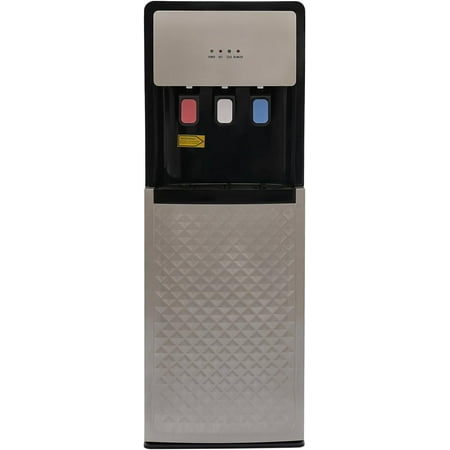 Bottom Loading Water Cooler Dispenser 5 Gallon Bottle Hot Water Dispenser with 3 Temperatures Settings, Water Cooler for Home Office Use, Silver Grey