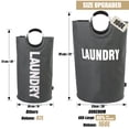 thumbnail image 3 of Cesto de ropa sucia DOKEHOM 160L XXL, plegable, gris oscuro, 3 of 9
