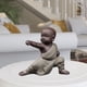 thumbnail image 3 of Figura de monje de Kungfu chino, personaje novedoso, artesanía, estatua, escultura para el hogar gris, 3 of 8