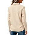 thumbnail image 4 of Stralyhd Long Sleeve Shirts for Women Polo Shirts Basic Button Collare Fall Tops Loose Fit Casual Dressy Fashion Clothing Khaki M, 4 of 5