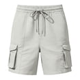thumbnail image 4 of Guluxicc Women's Cargo Shorts with Multi Pocket Elastic Waist Drawstring Straight Leg Short Trousers Summer Casual Outfits for Everyday Wear, 4 of 5