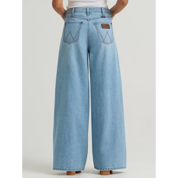 Wrangler Womens   Demi High Rise Wide Leg Pants 28x32 Denim
