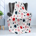 thumbnail image 4 of Sushi Soft Flannel Fleece Blanket, Japanese Teapot Salmon and Chopsticks Flat Design Irregular Alignment, Cozy Plush for Indoor and Outdoor Use, 60" x 80", Dark Blue Pink Vermilion, by Ambesonne, 4 of 5