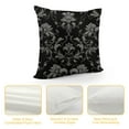 thumbnail image 4 of COMIO  Black Damask Pillowcase Vintage Floral Decorative Throw Pillow Covers Cushion Covers for Sofa Couch Bed Chair, 4 of 5