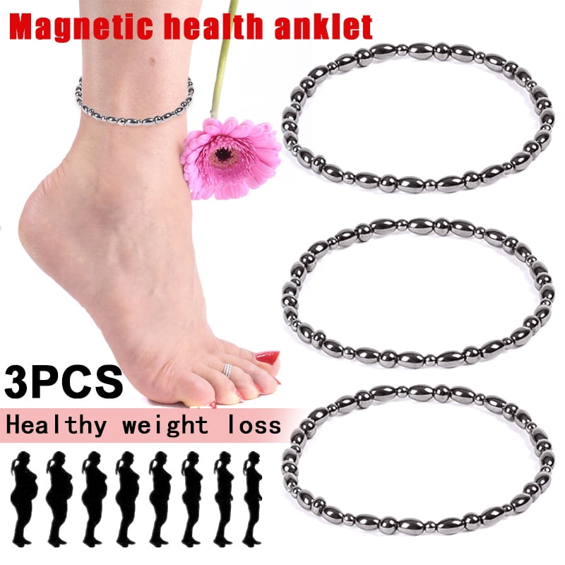Jocestyle Anti Swelling Black Obsidian Anklet Adjustable Weight 