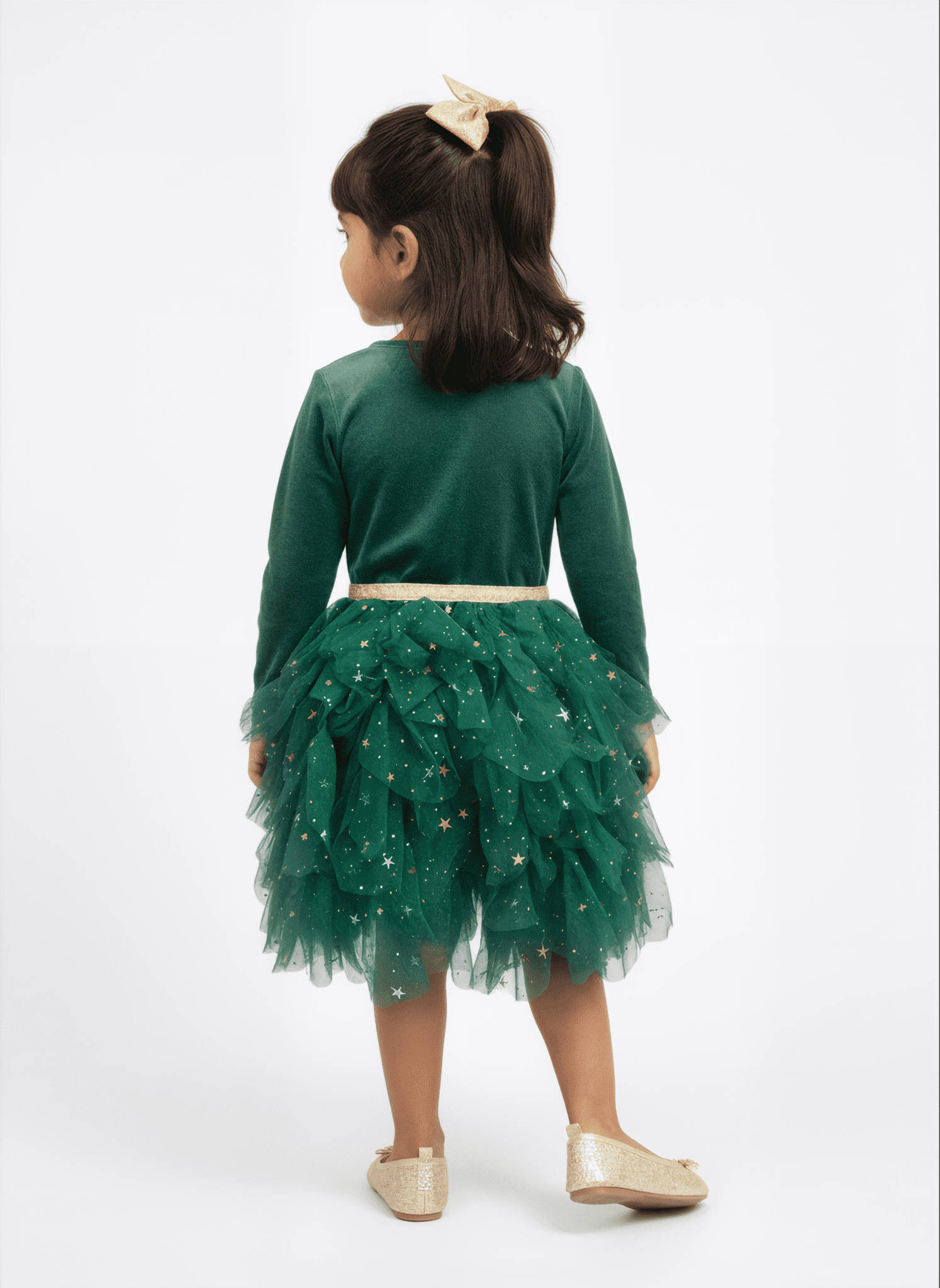 Dreaming of Lucy Toddler Girls Velvet Glitter Tutu Dress with Long Sleeves, Sizes 12M- 5T