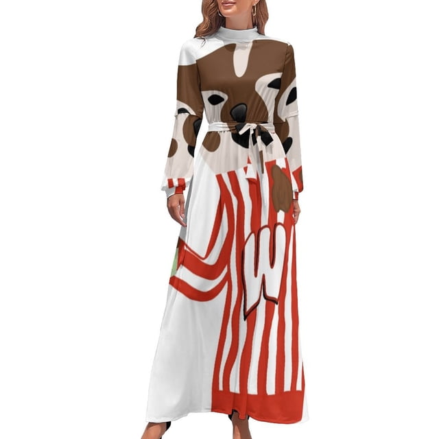 Vestido largo Bucky Badger & Culvers Ropa de verano para mujer Vestido de noche