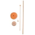 thumbnail image 1 of TABLZONE 2Pcs Indoor Flag Pole with Square Base Elegant Style for Conference Room Assorted Color Wood, 1 of 8