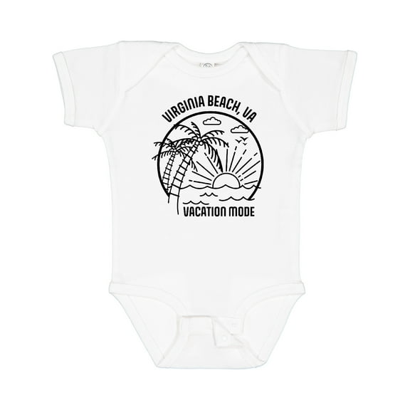 Inktastic Summer Vacation Mode Virginia Beach Virginia Boys or Girls Baby Bodysuit