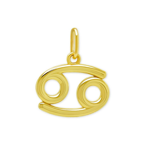Cancer Zodiac Charm Pendant - 10 Karat Soild Gold - Astrology Pendant - Great For Gifts - Dainty Charm - Great For Layering