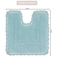 thumbnail image 2 of Home Weavers Inc Home Weavers Casual Elegence Bathmat Absorbent Cotton Machine Washable, Reversible Bath Rug Aqua 20"x20", 2 of 5