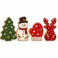 thumbnail image 2 of AZXY Wooden Christmas Tabletop Decor Set, Tree Snowman Reindeer Holiday Table Sign, Indoor Christmas Decorations, Freestanding Rustic Table Decor for Mantel Tiered Tray Shelf, 2 of 6