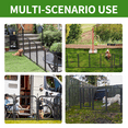 thumbnail image 4 of Petorldog 36ft x 40in Garden Fence, 14 Panels & 2 Gates, Rustproof No-Dig Animal Barrier (Black-Silver), 4 of 7