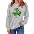 thumbnail image 4 of Charella Sweatshirts for Women St Patricks Day Decorations Long Sleeve Crewneck Tops 2024 Trendy T-shirt,Gray,M, 4 of 5