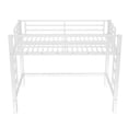 thumbnail image 5 of Leumius Twin Size Metal Loft Bed Frame, Loft Bed with Easy Climbing Ladder and Guardrails for Kids Teens Adults White, 5 of 9