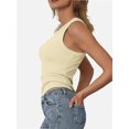 thumbnail image 2 of Women's Crew Neck Tank Tops Breathable Slim Fit Sleeveless Design Trendy Going Out Tops, 2 of 4