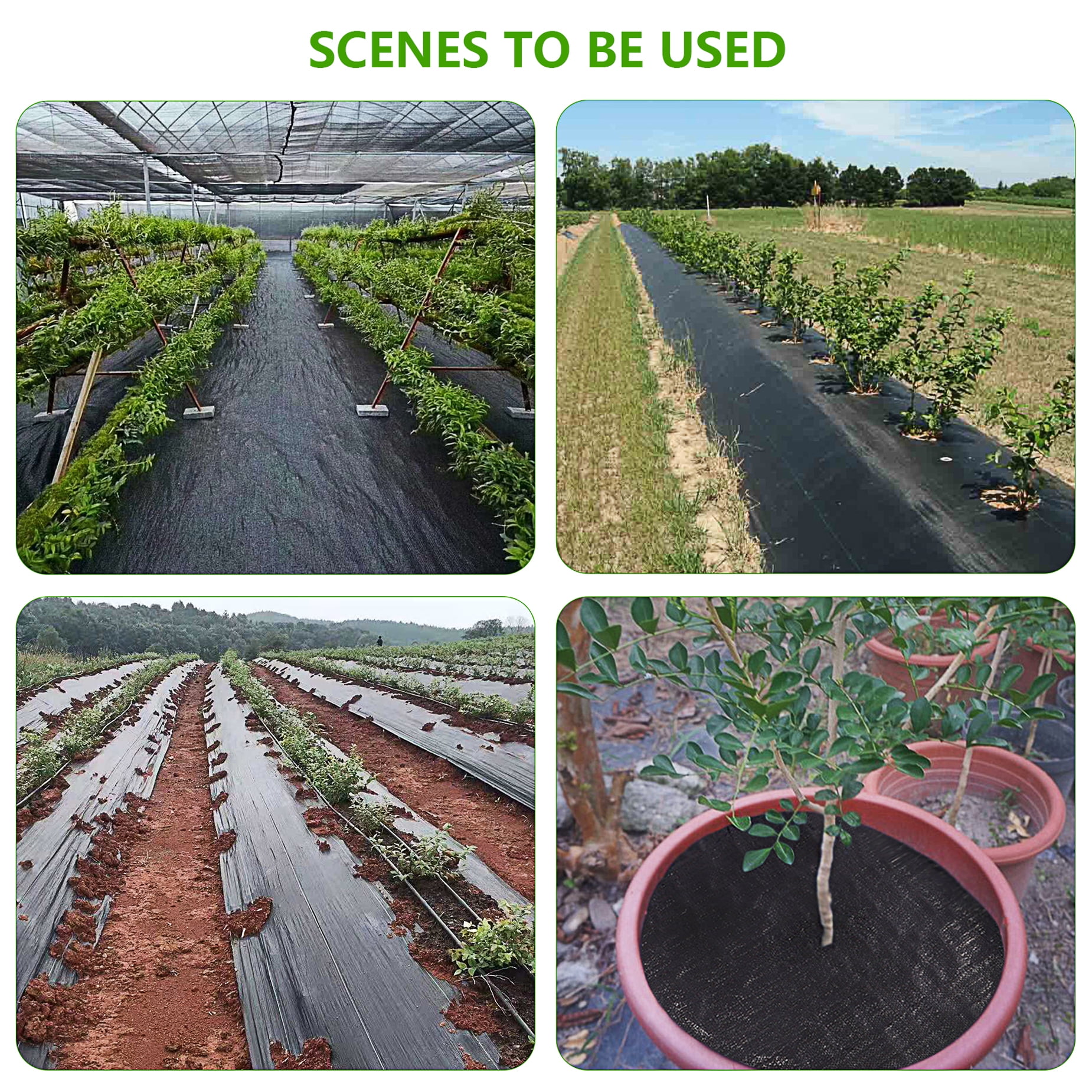 hostic 3x300ft Weed Barrier Fabric Landscape, Long-Term Use, Flexible, Breathable, Water Permeable, Weed Control Blocker Fabric Ground Cover Cloth for Garden Planting Weed Blocking