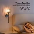 thumbnail image 5 of Set of 2 Crystal Battery Powered Wall Sconces, 10000mAh Golden USB Rechargeable, 12 Colors Dimmable, Remote Control, LED Wall Lamp for Bedroom & Living Room, 5 of 12