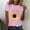 Pink, variant on Women's Short Sleeve T-shirt Women'S Spring Round Neck Printed Loose Casual Short Sleeve T Shirt,Red Women's Short sleeve T-shirt XL