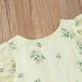 thumbnail image 3 of Seyurigaoka Baby Girl’s Floral Ruffles Stitching Fly Sleeve Romper and Headband, 3 of 8
