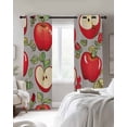thumbnail image 4 of Red Apples Blackout Curtains for Bedroom Living Room Darkening Curtains 84 Inch Length 2 Panels Set Modern Art Watercolor Window Curtain Thermal Insulated Window Treatment Grommet Drapes 52"x84", 4 of 9