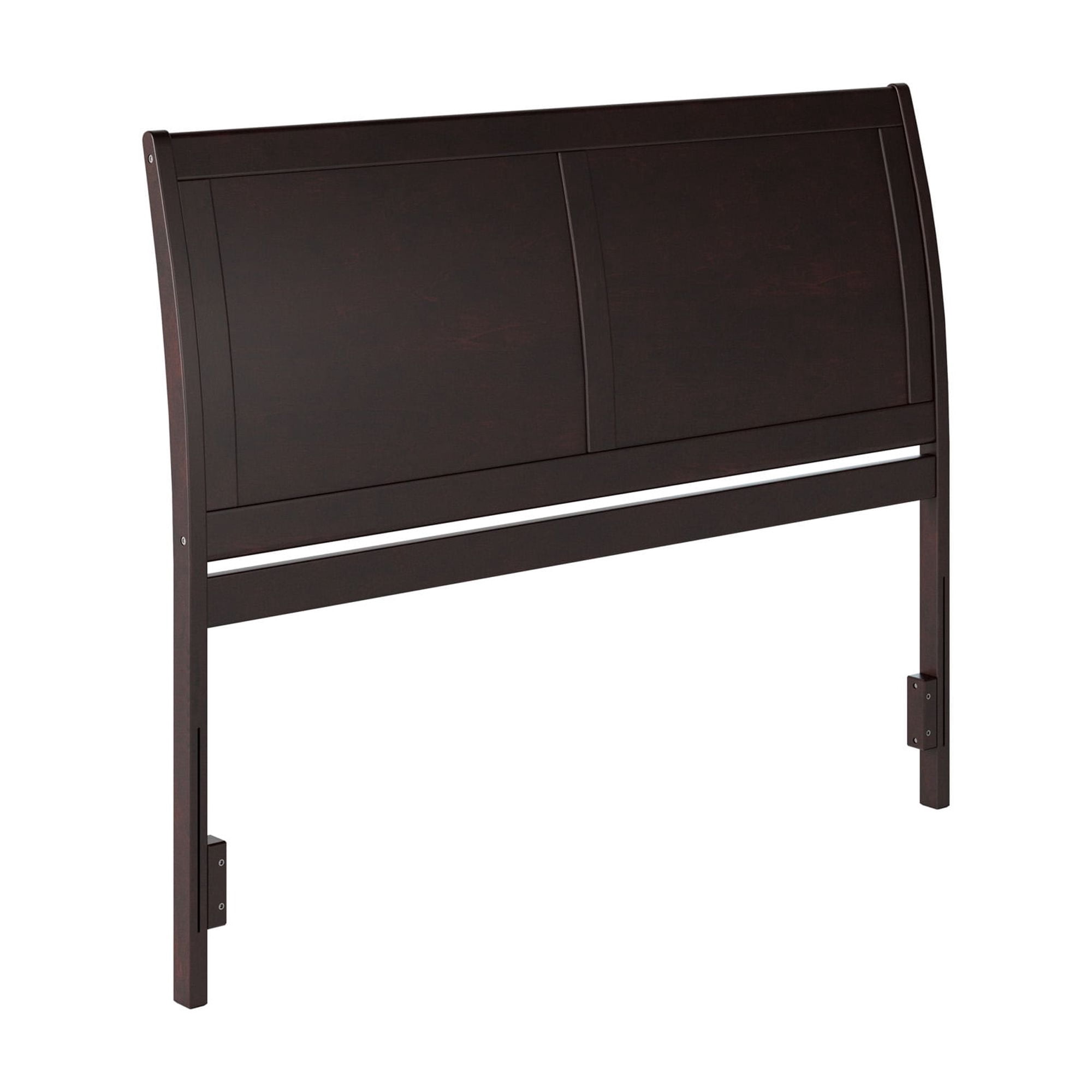AFI Portland Queen Sleigh Solid Wood Panel Headboard with Attachable Charger, Espresso