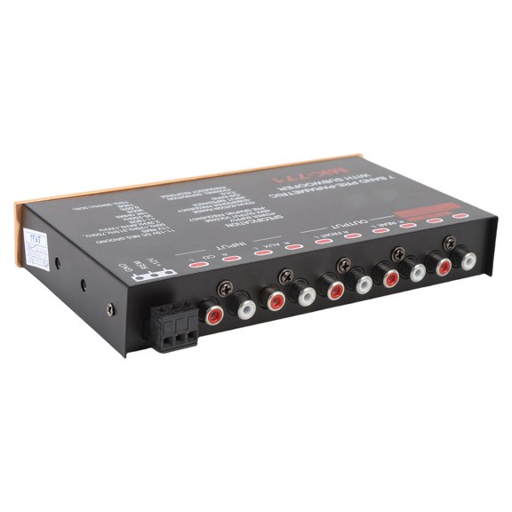 Ecualizador Gráfico Para Automóvil Preamplificador, Entrada De Altavoz De Alto Nivel Frecuencia Ajustable Ajuste De Ganancia Variable Ecualizador Gráfico Para Automóvil De 7