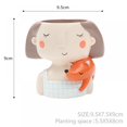 thumbnail image 3 of Mini Pots for Plants Small Ceramic Succulent Pots Cute Girl Flower Planter Flowerpot Create Design, 3 of 4