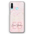 thumbnail image 1 of Personalised LG Phone Hard Case with Soft Monogram and Name on Baby Pink Marble,iPhone 16 Pro Max, 1 of 5