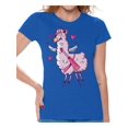 thumbnail image 1 of Awkward Styles Valentine's Day T-Shirt Pink Lama T Shirts for Women Valentines Tee, 1 of 4