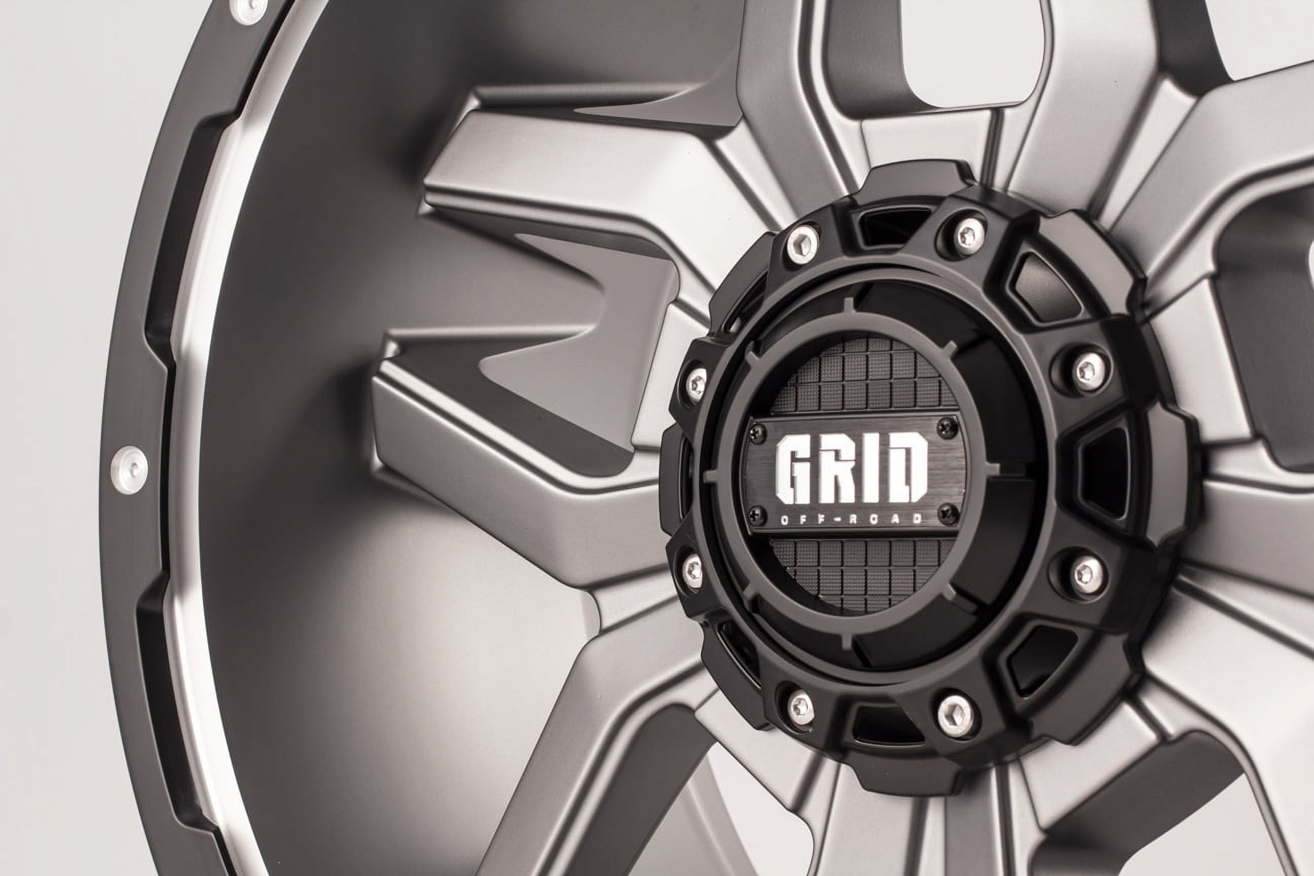 Grid Custom Wheel for 20X9 inch Matte Anthracite Milled W/Black