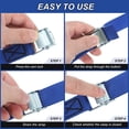 thumbnail image 5 of Uxcell Lashing Strap with Buckles, Cam Buckle Tie Down Straps Adjustable Heavy Duty Secure Cinch Straps for Kayak Bicycles Blue, 5 of 7