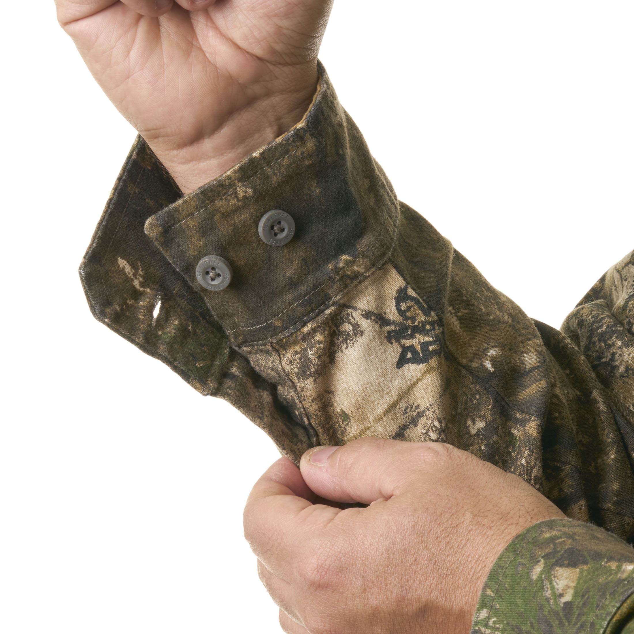 Realtree APX Men's Flex Twill Hunting Shirt, Long Sleeve, Sizes S-3XL