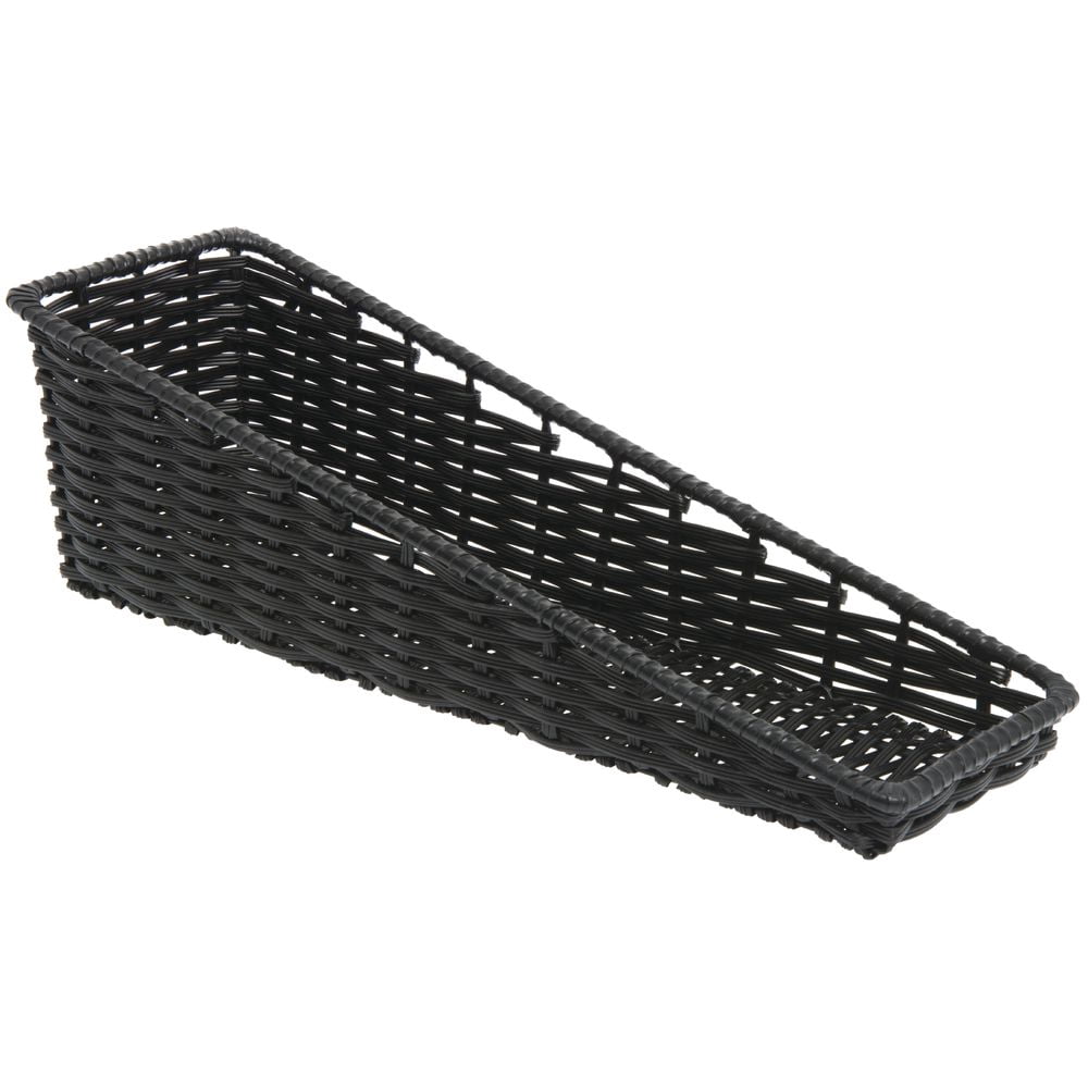 HUBERT® Black Tapered Storage Basket - 7 1/2"L x 24"D x 1 1/2" to 7"H