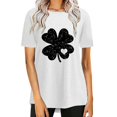 thumbnail image 1 of Pxiakgy Vente Chaude! T-Shirt Trèfle de la Saint-Patrick pour Femmes Chanceux Irlandais Manches Courtes T-Shirt Graphique Trèfle Mode Décontractée Col Rond Manches Courtes Imprimé Blanc m, 1 of 6