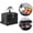Black, variant on VVQ Double Layer Large Capacity Insulation Bag, Reusable Thermal Lunch Tote with Ice Pack, Portable Picnic Cooler for Travel Work Outdoor, Gray
