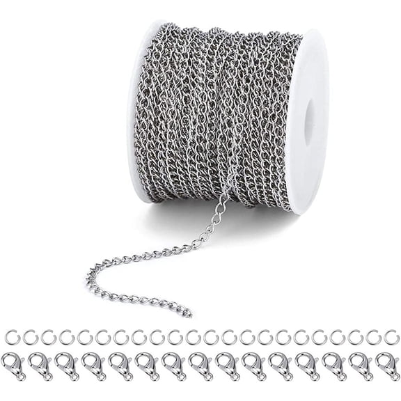 33Feet Stainless Steel Necklace Chains Jewellery Making Jewelry Chain Roll