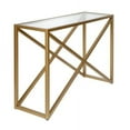 thumbnail image 6 of Evelyn&Zoe Calix 42" Wide Rectangular Console Table, Brass, 6 of 9