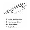thumbnail image 5 of Lote de 10 manijas para muebles de cocina manija de latón manija de latón manija para muebles manija para muebles de cocina manija de acero inoxidable Distancia central 160 mm, 5 of 5