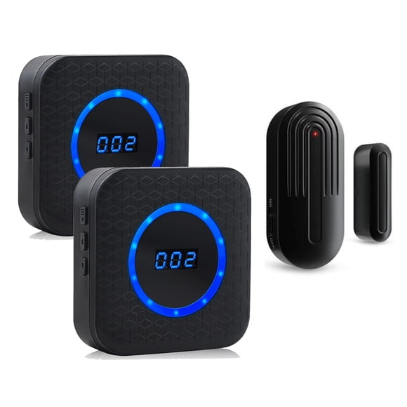 Timbre de puerta inalámbrico SanJie con alcance de 800 pies con pantalla LED