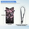 thumbnail image 7 of SEANATIVE Small Crossbody Bag Waterproof Phone Wallet Purses for Women Men Neoprene Mini Travel Shoulder Bag for Cellphone, Keys, Lipstick, 8 x 4 inch, Hummingbird Cherry Blossom Pink Black, 7 of 7
