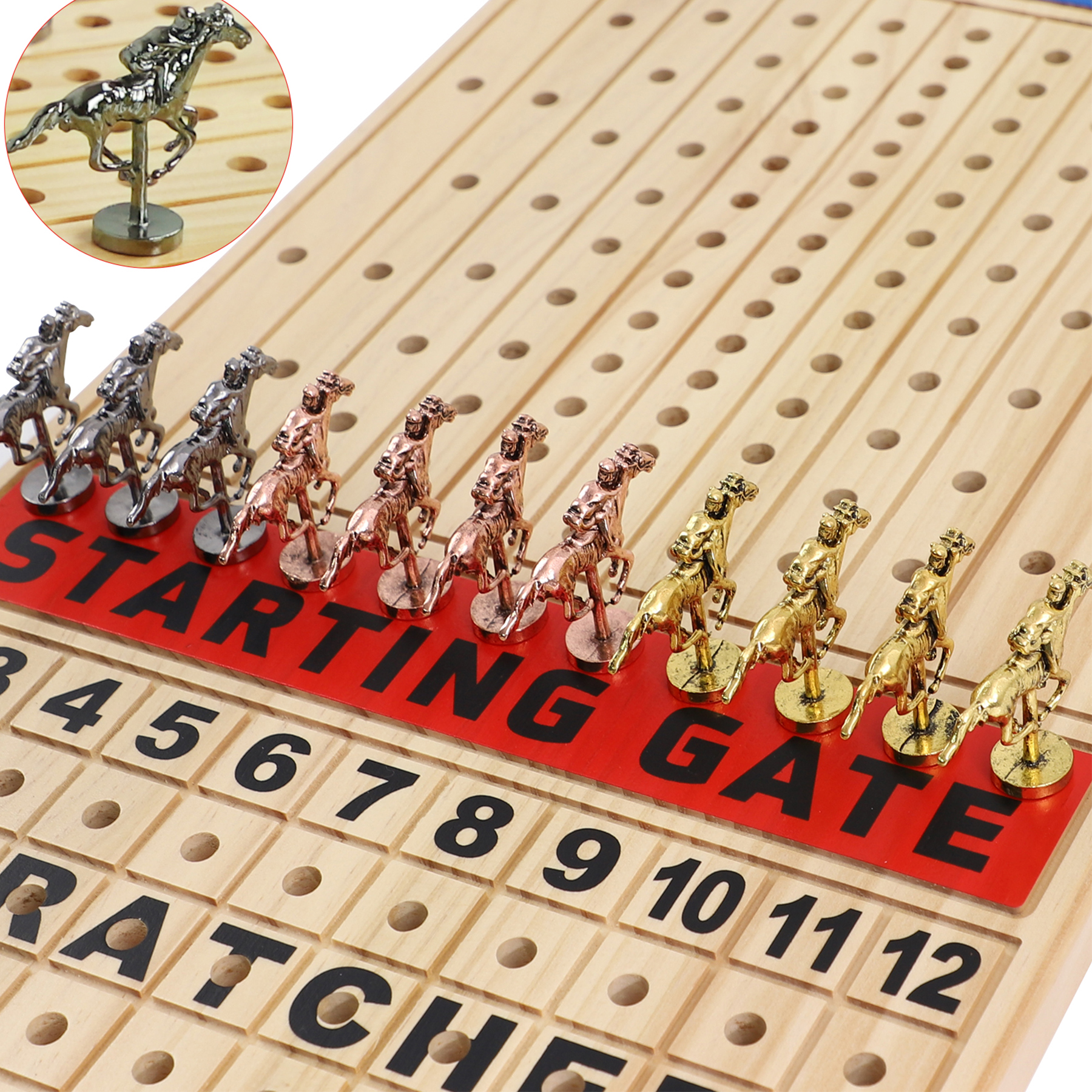 HOROW Horse Racing Board Game 13.00 Inches