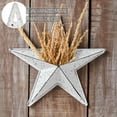thumbnail image 2 of VHC Brands Patriotic Faceted Metal Star White Wall Hanging w/Pocket 12x12, Independence Day Decor, American Star with display pocket, Distressed Appearance Metal Wall Hanging, Star Shape, White, 2 of 6