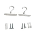 thumbnail image 1 of Wweixi 2pcs Fer Revêtement Antirouille Crochets de Plafond Surface Mate Texture Haut de Gamme Fixation Stable Bord Rond Blanc, 1 of 6