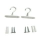 thumbnail image 1 of Kenally Gancho de pared de soporte de 2 piezas, línea suave, soporte de carga pesada, gancho para colgar linternas anticorrosión, sin rebabas Herramientas y ferretería Blanco, 1 of 6